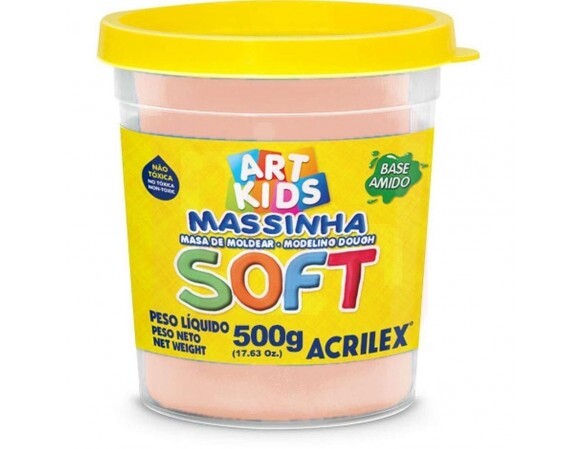 Massa de Modelar 500g Soft Amarelo Pele - Acrilex