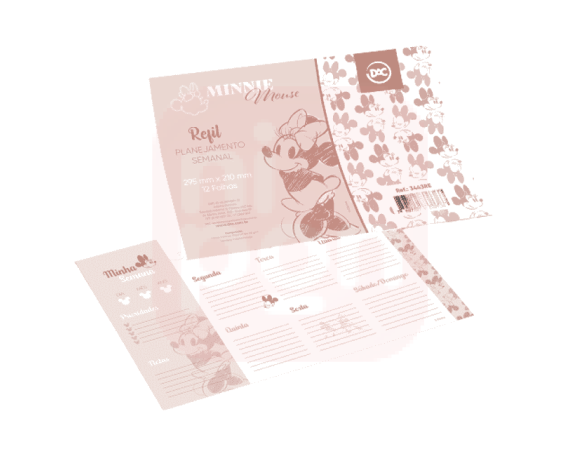 Refil Para Prancheta com Planner Semanal Minnie - Dac