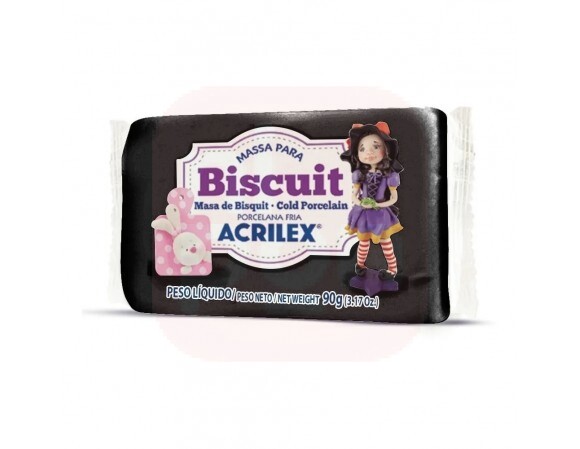Massa de Biscuit 90g Preto - Acrilex