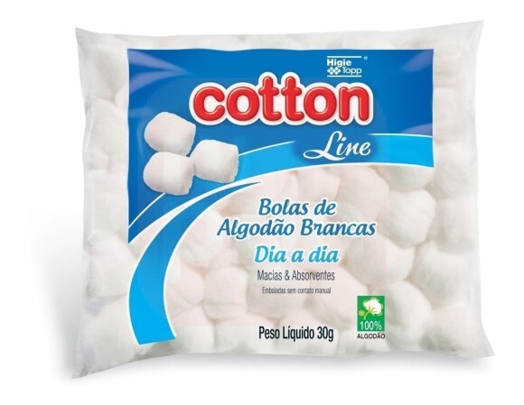 Algodão em Bolas Brancas