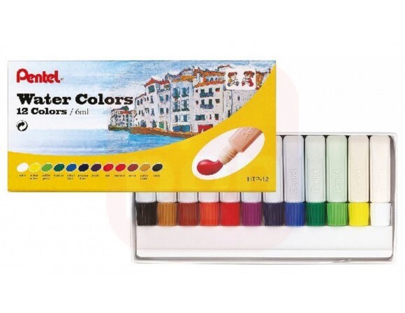 Aquarela Water Colors 12 Cores - Pentel