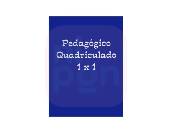 Caderno Quadriculado 1X1 1/4 96fls - Azul