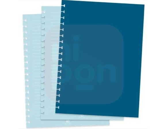 Refil Caderno Smart Universitário Azul com Linhas Brancas - 48 Folhas - DAC