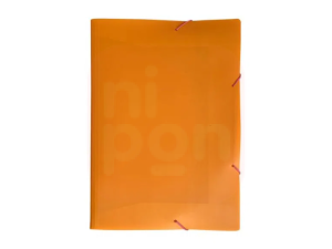 Pasta Aba Elástico 1/2 Oficio Full Color - Laranja Neônio