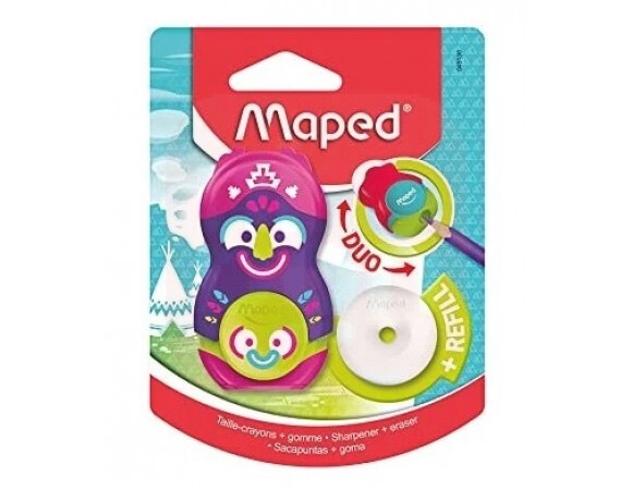 Apontador Com Borracha Maped Loopy Totem C/1 Refil Blister