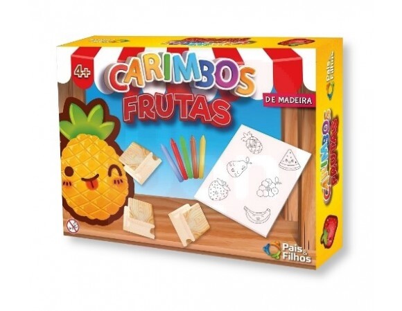 Carimbo de Madeira Frutas - Pais & Filhos