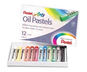 Giz de Cera Pastel Oleoso 12 Cores - Pentel