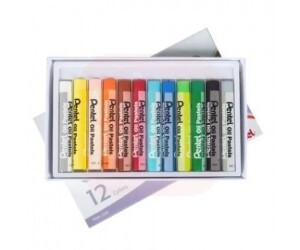 Giz de Cera Pastel Oleoso 12 Cores - Pentel