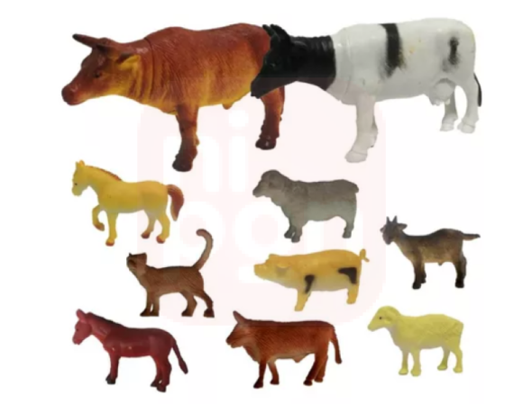 Kit 5 Animais Em Miniatura