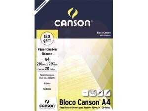 Bloco de Desenho Canson A4 180G 20Fls