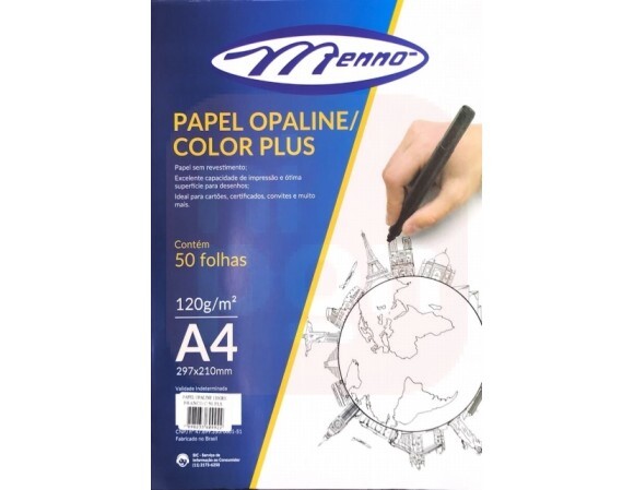 Papel Opaline Branco A4 120g 50Fls