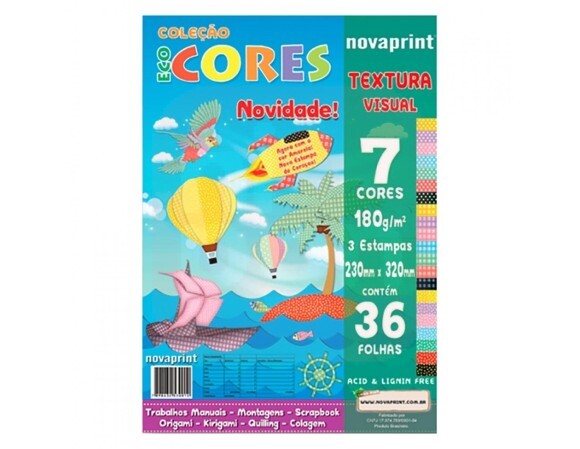 Bloco EcoCores Textura Visual 1 - 180g 36Fls